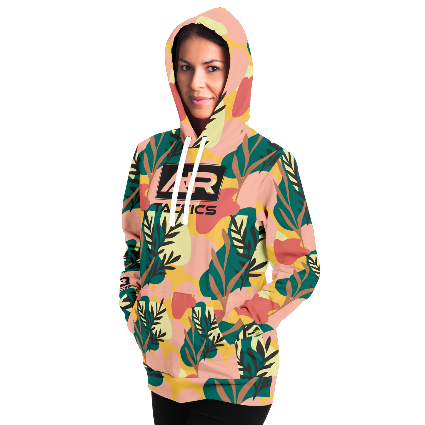 A+R Tactics Logo Hoodie, Blush Floral