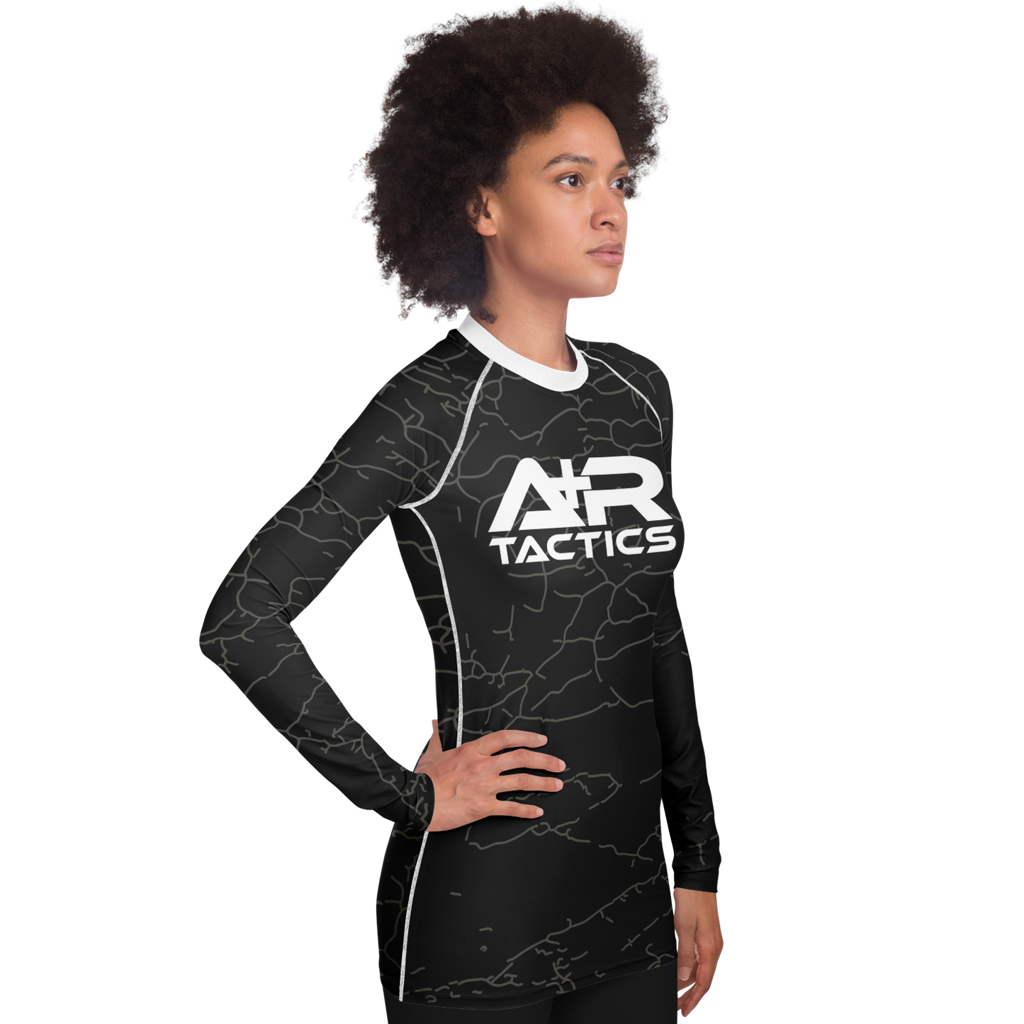 A+R Tactics Logo Womens Rashguard, Cracked