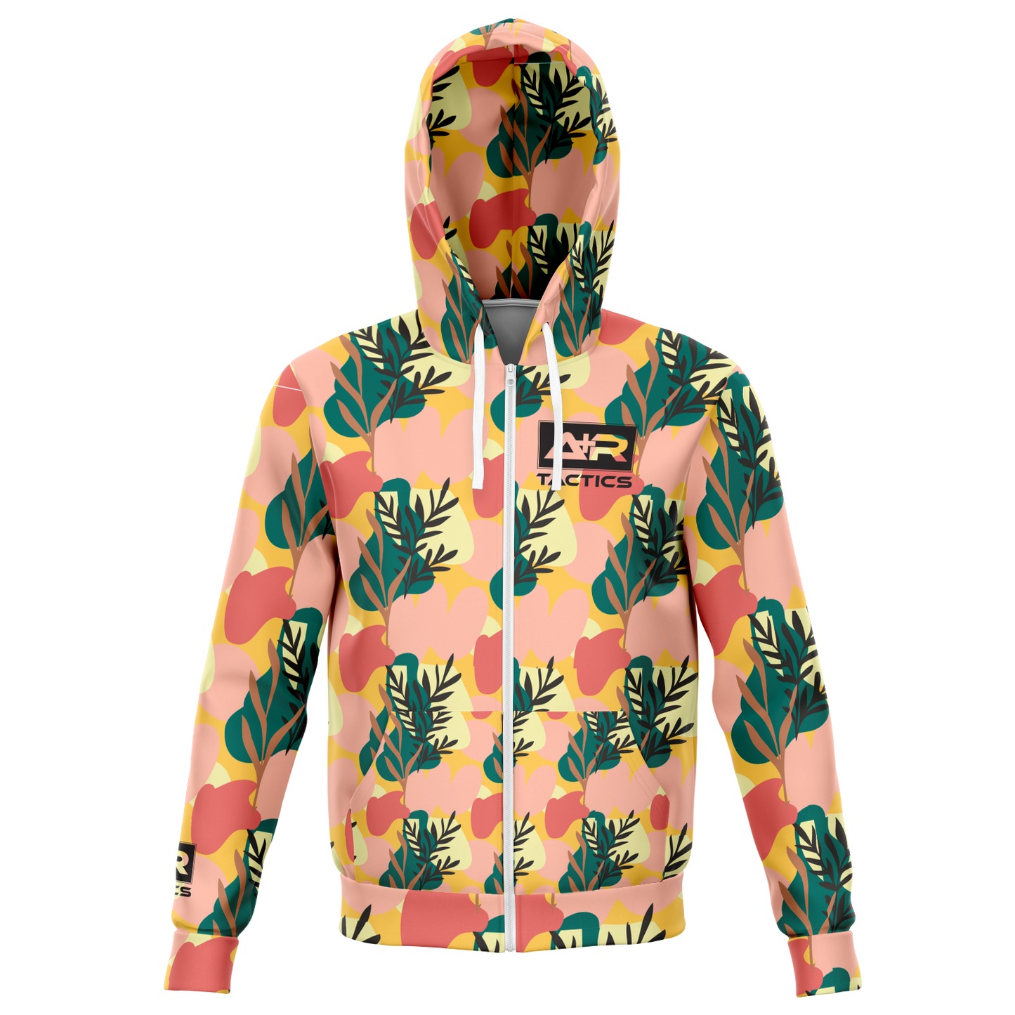 A+R Tactics Logo Zip Hoodie, Blush Floral