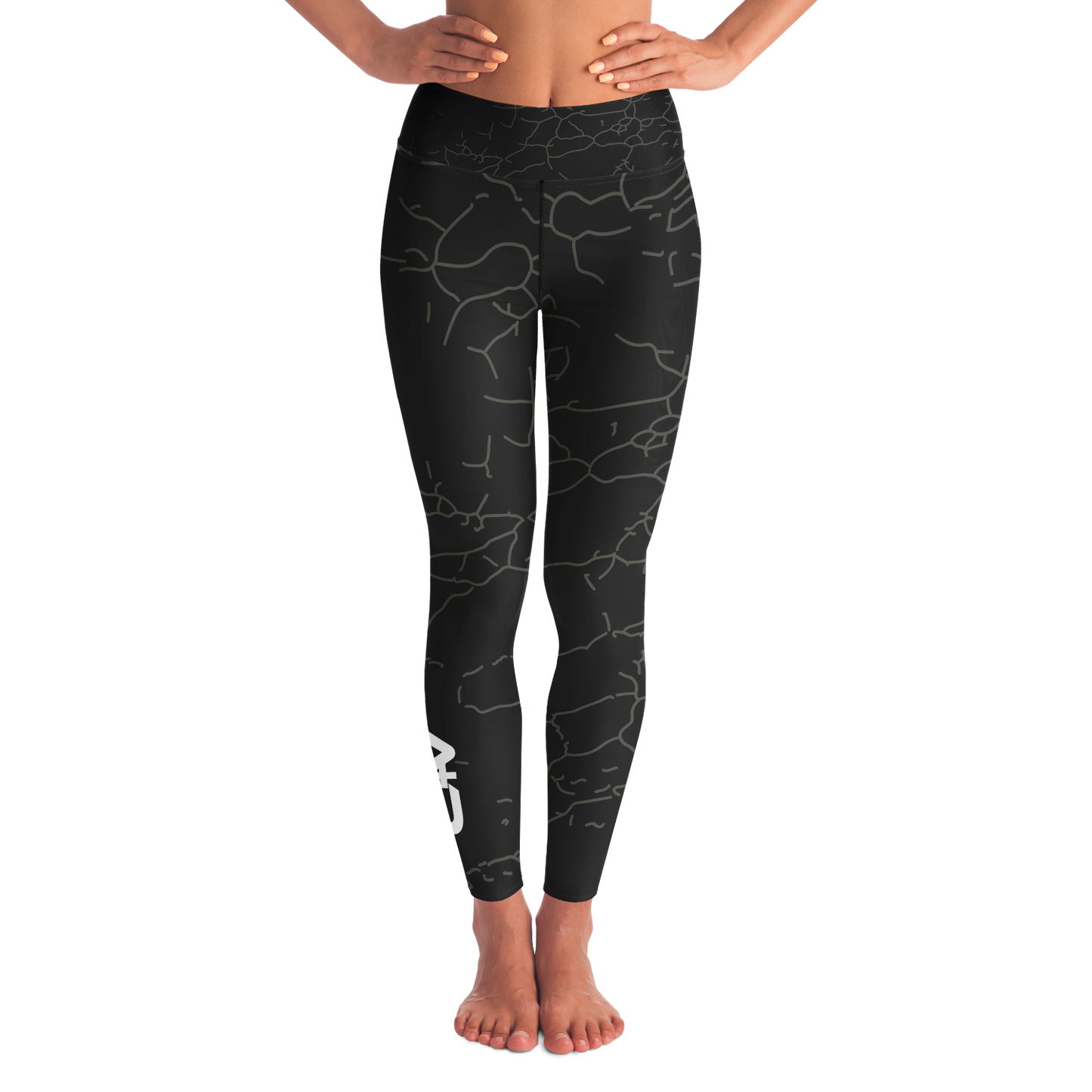 A+R Tactics Logo Womens Premium Yoga Leggings, Cracked