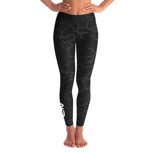 A+R Tactics Logo Womens Premium Yoga Leggings, Cracked