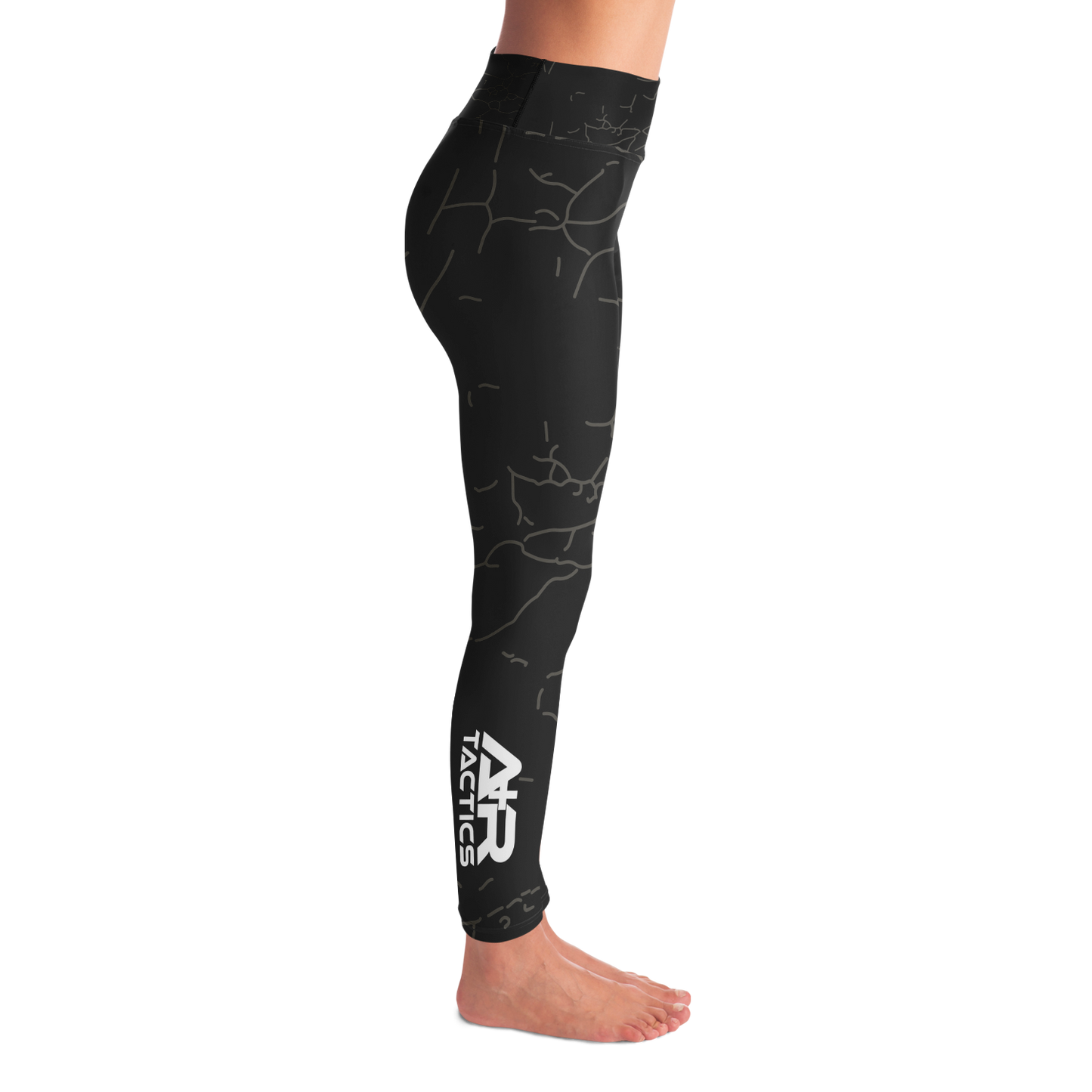 A+R Tactics Logo Womens Premium Yoga Leggings, Cracked