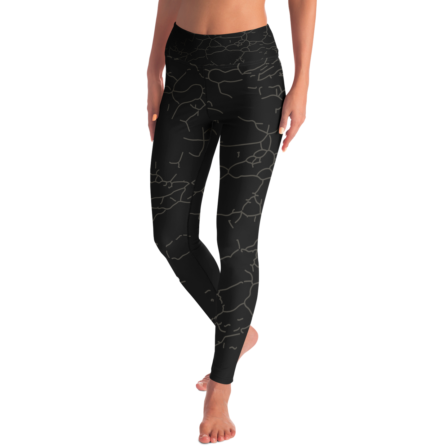 A+R Tactics Logo Womens Premium Yoga Leggings, Cracked