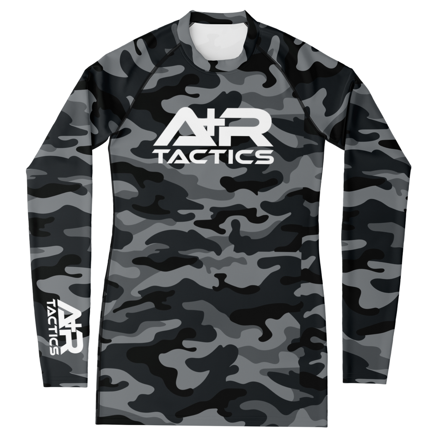 A+R Tactics Logo Womens Rashguard, Black Multicam