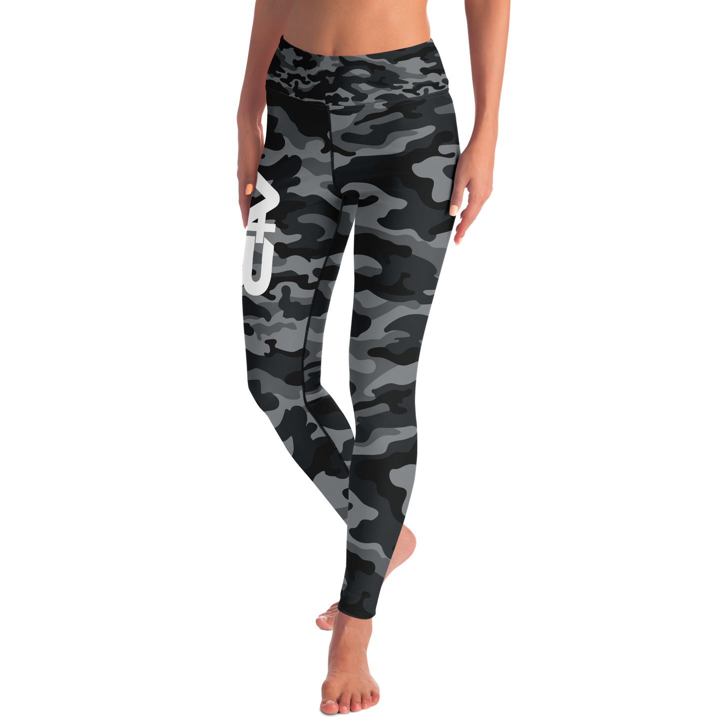 A+R Tactics Logo Womens Premium Leggings, Black Multicam