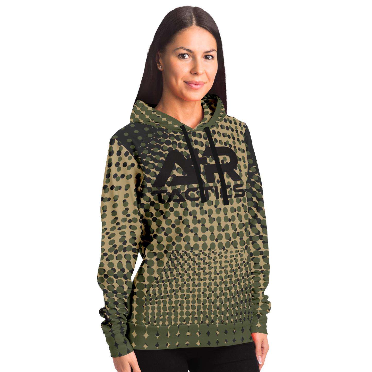 A+R Tactics Logo Hoodie, Green Abstract