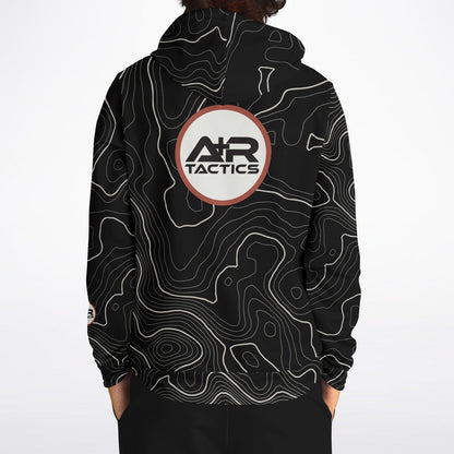 Topographical Print Hoodie