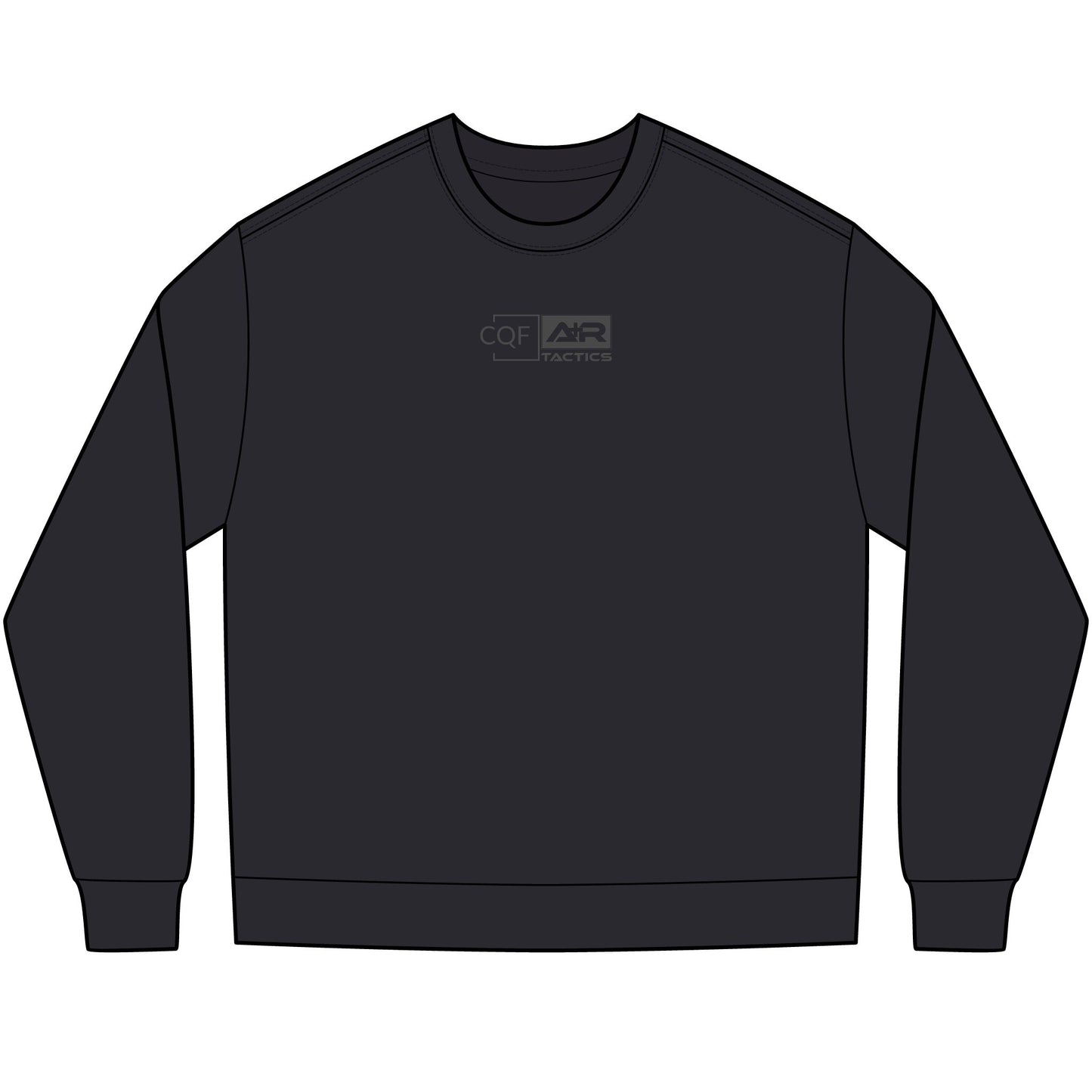 CQF x A+R Tactics Heavyweight Long Sleeve Logo Tee, Graphite Logo