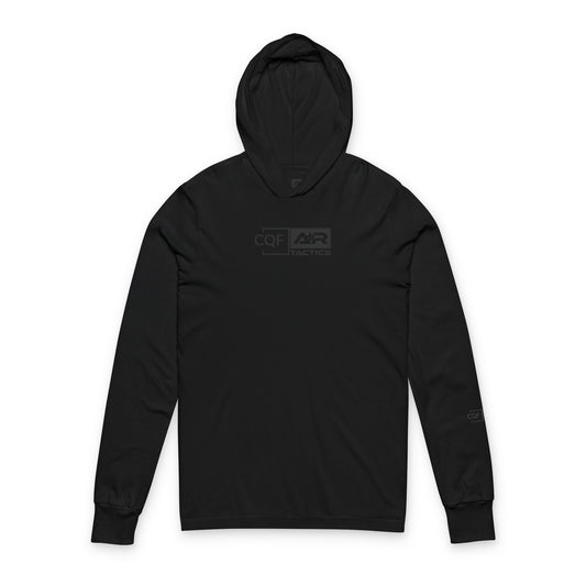 CQF × A+R Tactics Lightweight Hooded Tee | Charcoal Logo