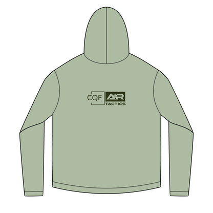 CQF x A+R Tactics Solar Hoodie, Deep Green Logo
