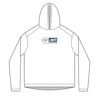 CQF x A+R Tactics Solar Logo Hoodie, Navy Logo