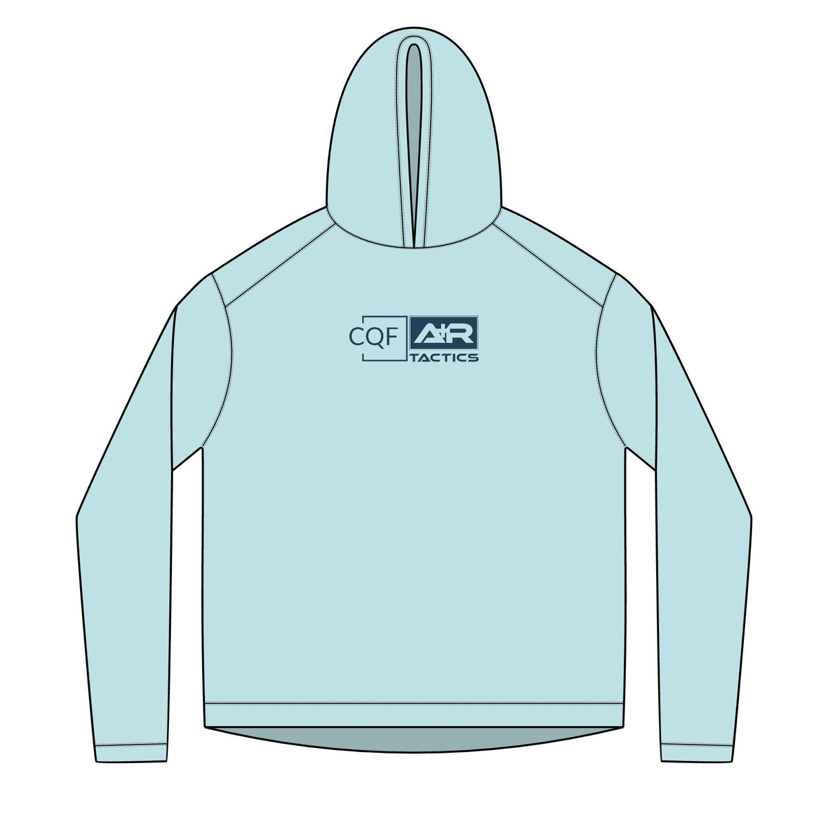 CQF x A+R Tactics Solar Logo Hoodie, Navy Logo