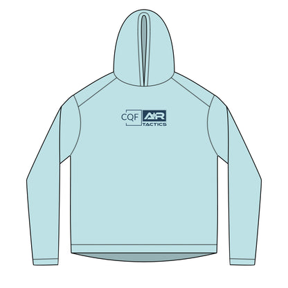 CQF x A+R Tactics Solar Logo Hoodie, Navy Logo