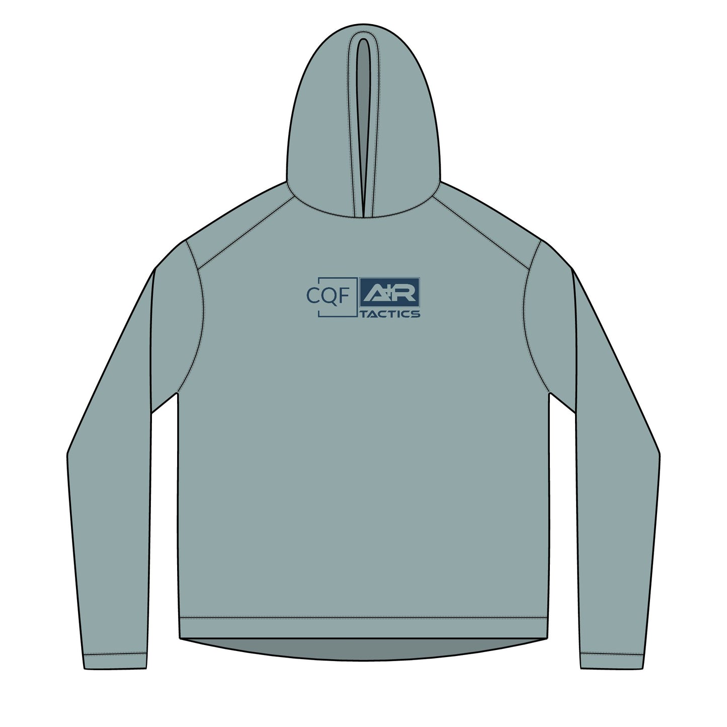 CQF x A+R Tactics Solar Logo Hoodie, Navy Logo