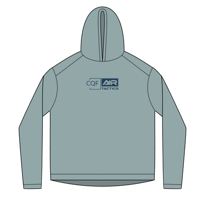 CQF x A+R Tactics Solar Logo Hoodie, Navy Logo