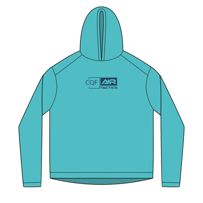 CQF x A+R Tactics Solar Logo Hoodie, Navy Logo