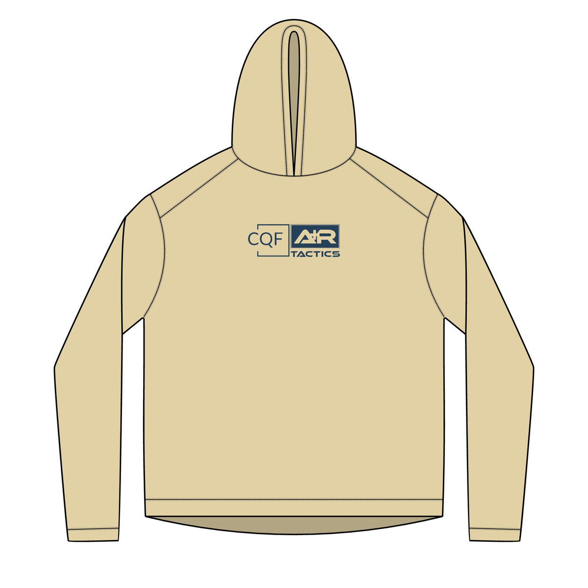 CQF x A+R Tactics Solar Logo Hoodie, Navy Logo