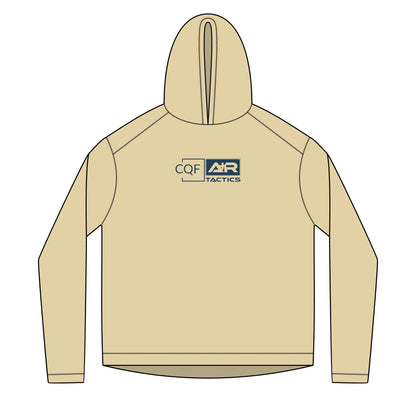 CQF x A+R Tactics Solar Logo Hoodie, Navy Logo
