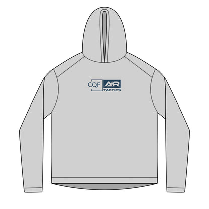 CQF x A+R Tactics Solar Logo Hoodie, Navy Logo