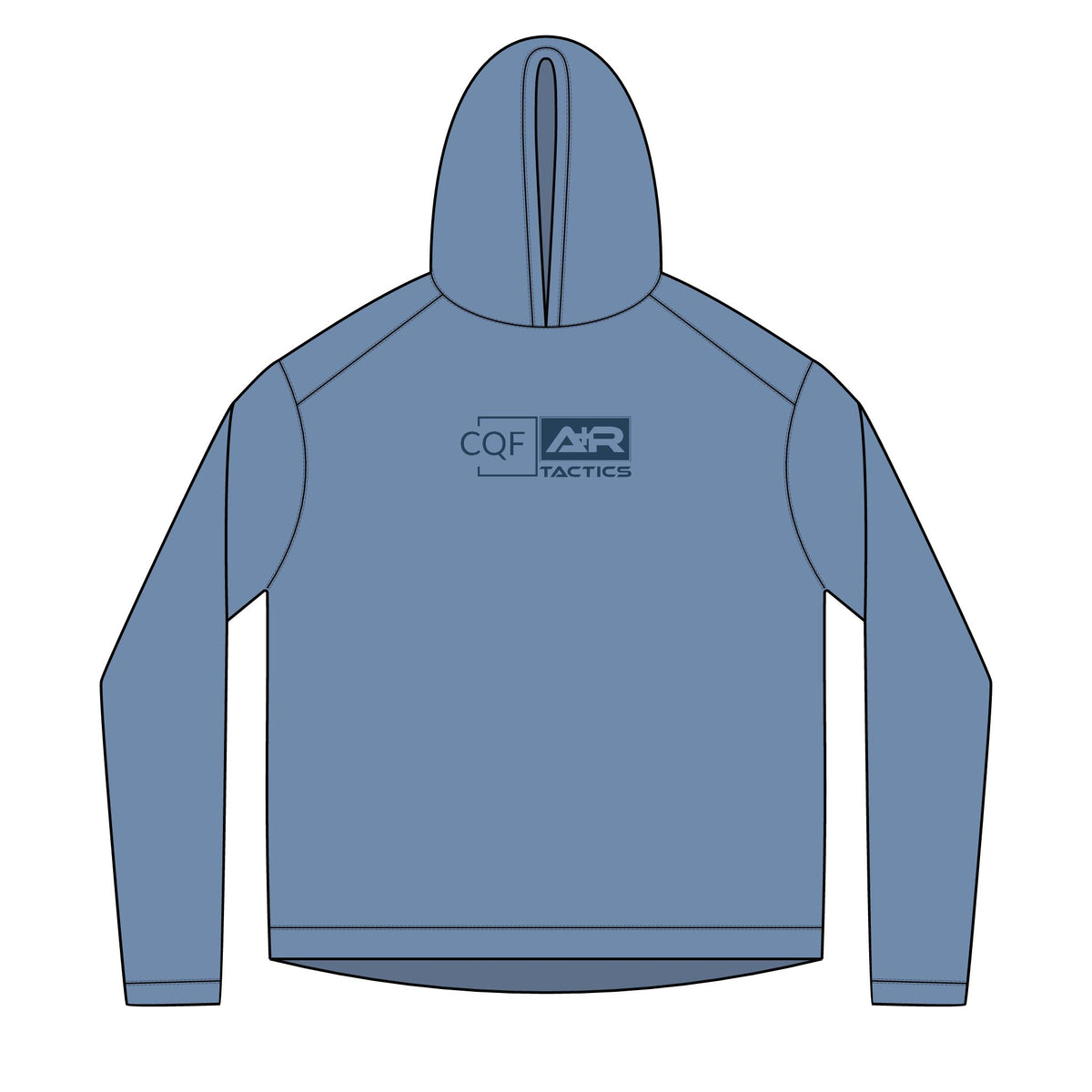 CQF x A+R Tactics Solar Logo Hoodie, Navy Logo