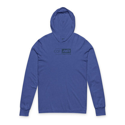 CQF x A+R Tactics Lightweight Hooded Logo, Heathered Royal Blue