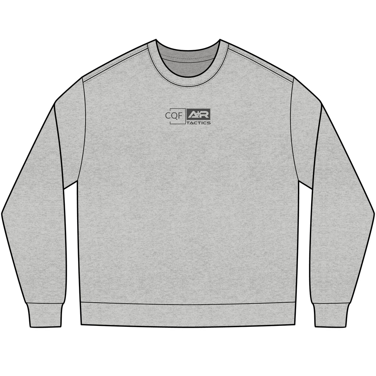 CQF x A+R Tactics Heavyweight Long Sleeve Logo Tee, Graphite Logo