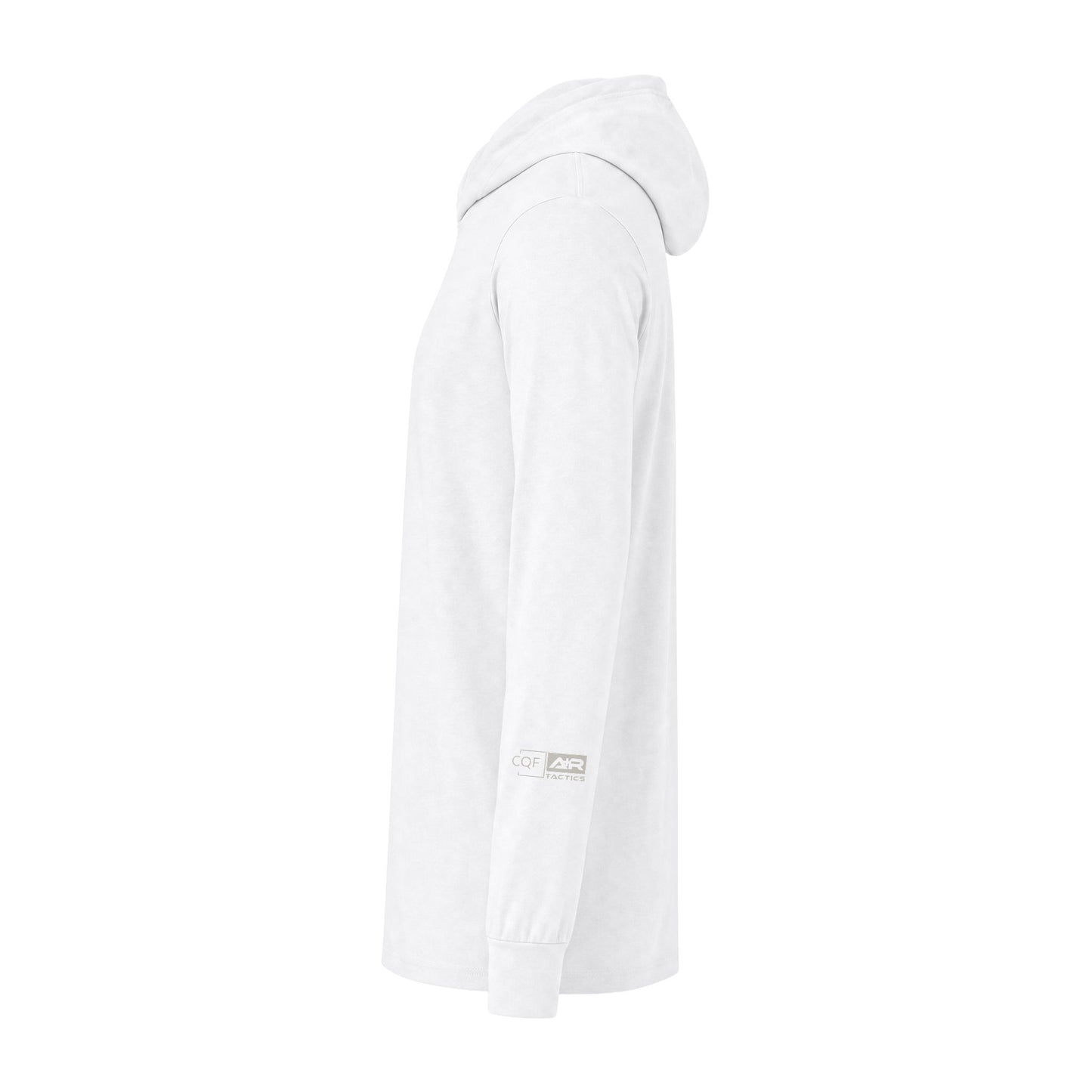 CQF x A+R Tactics Lightweight Hooded Logo Tee, Stone