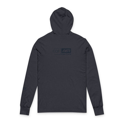 CQF x A+R Tactics Lightweight Hooded Logo, Heathered Navy