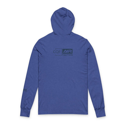 CQF x A+R Tactics Lightweight Hooded Logo, Heathered Royal Blue