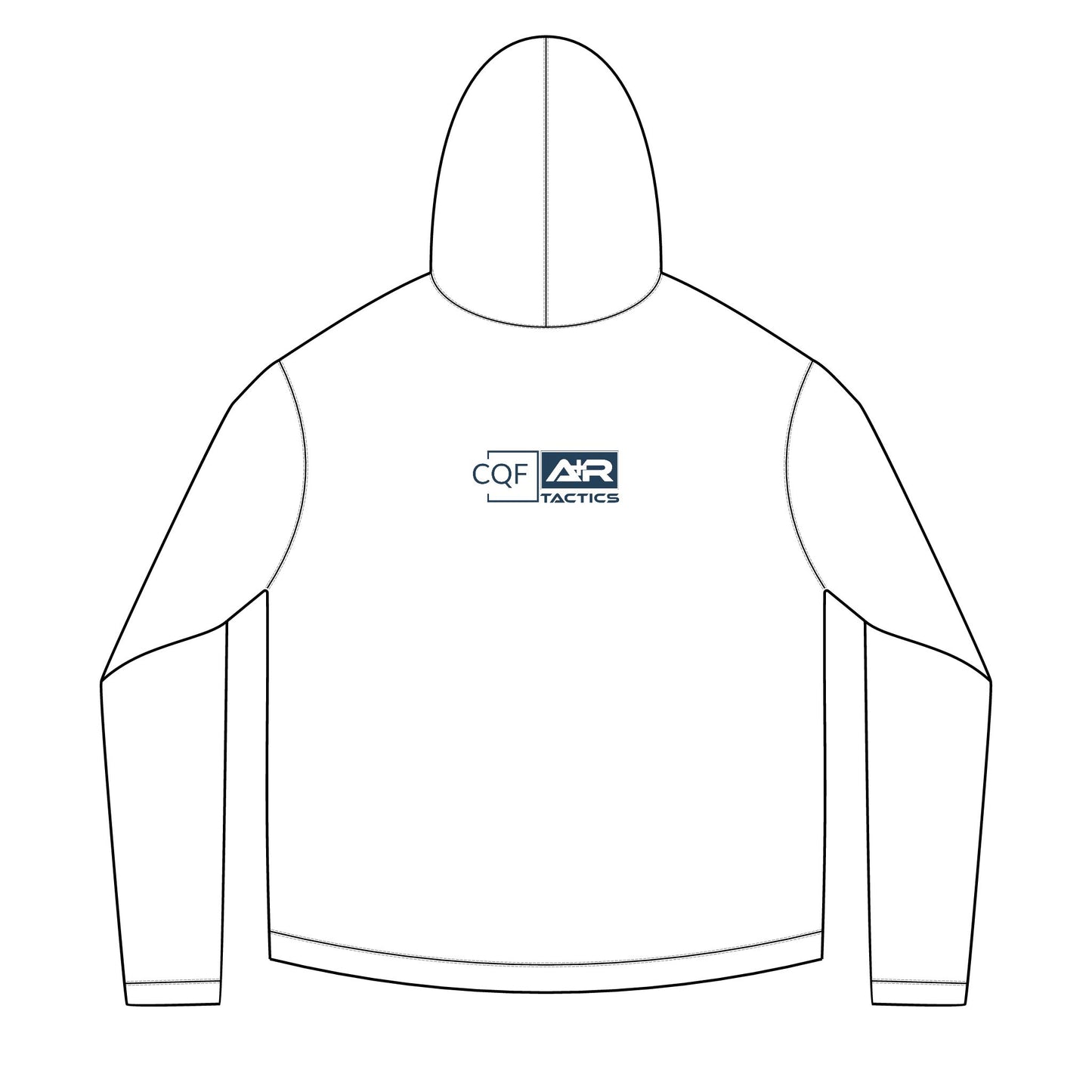 CQF x A+R Tactics Solar Logo Hoodie, Navy Logo