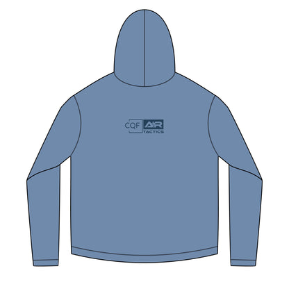 CQF x A+R Tactics Solar Logo Hoodie, Navy Logo
