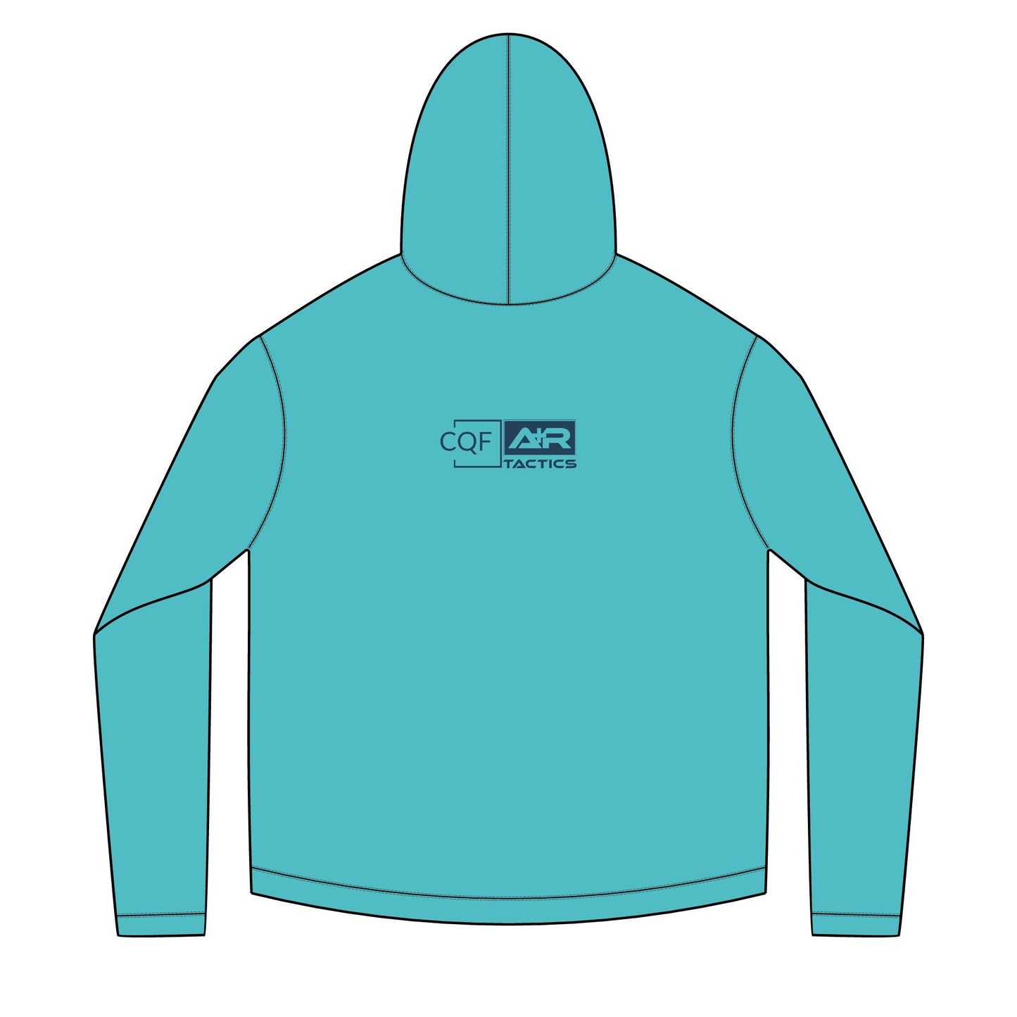 CQF x A+R Tactics Solar Logo Hoodie, Navy Logo