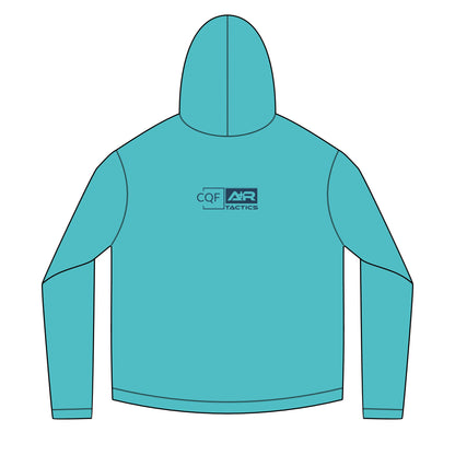 CQF x A+R Tactics Solar Logo Hoodie, Navy Logo