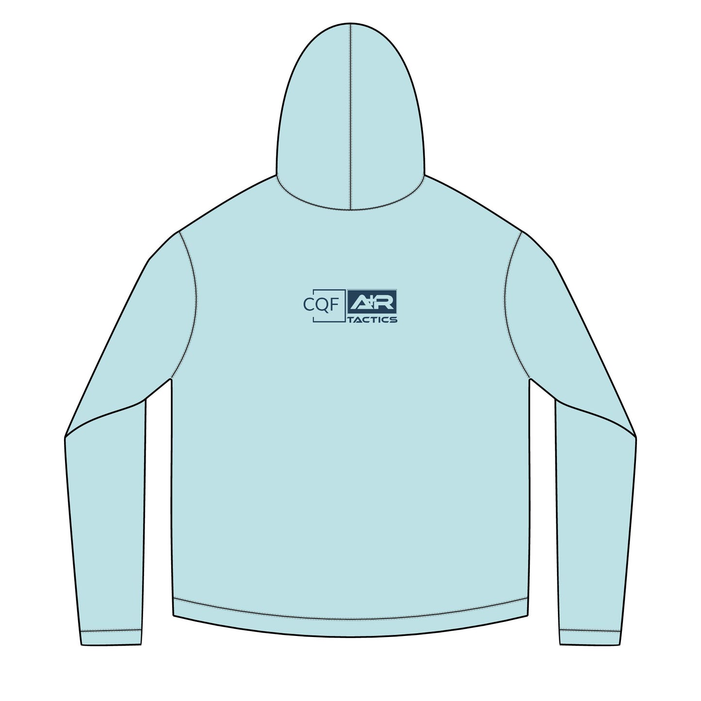 CQF x A+R Tactics Solar Logo Hoodie, Navy Logo