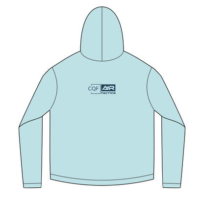 CQF x A+R Tactics Solar Logo Hoodie, Navy Logo