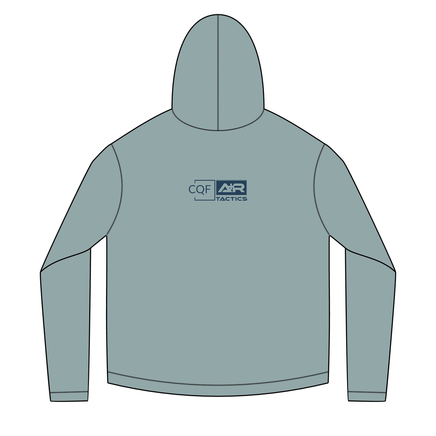 CQF x A+R Tactics Solar Logo Hoodie, Navy Logo