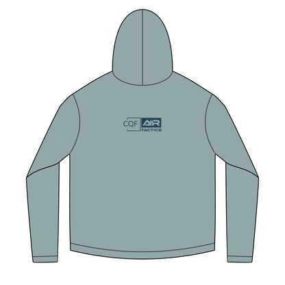 CQF x A+R Tactics Solar Logo Hoodie, Navy Logo