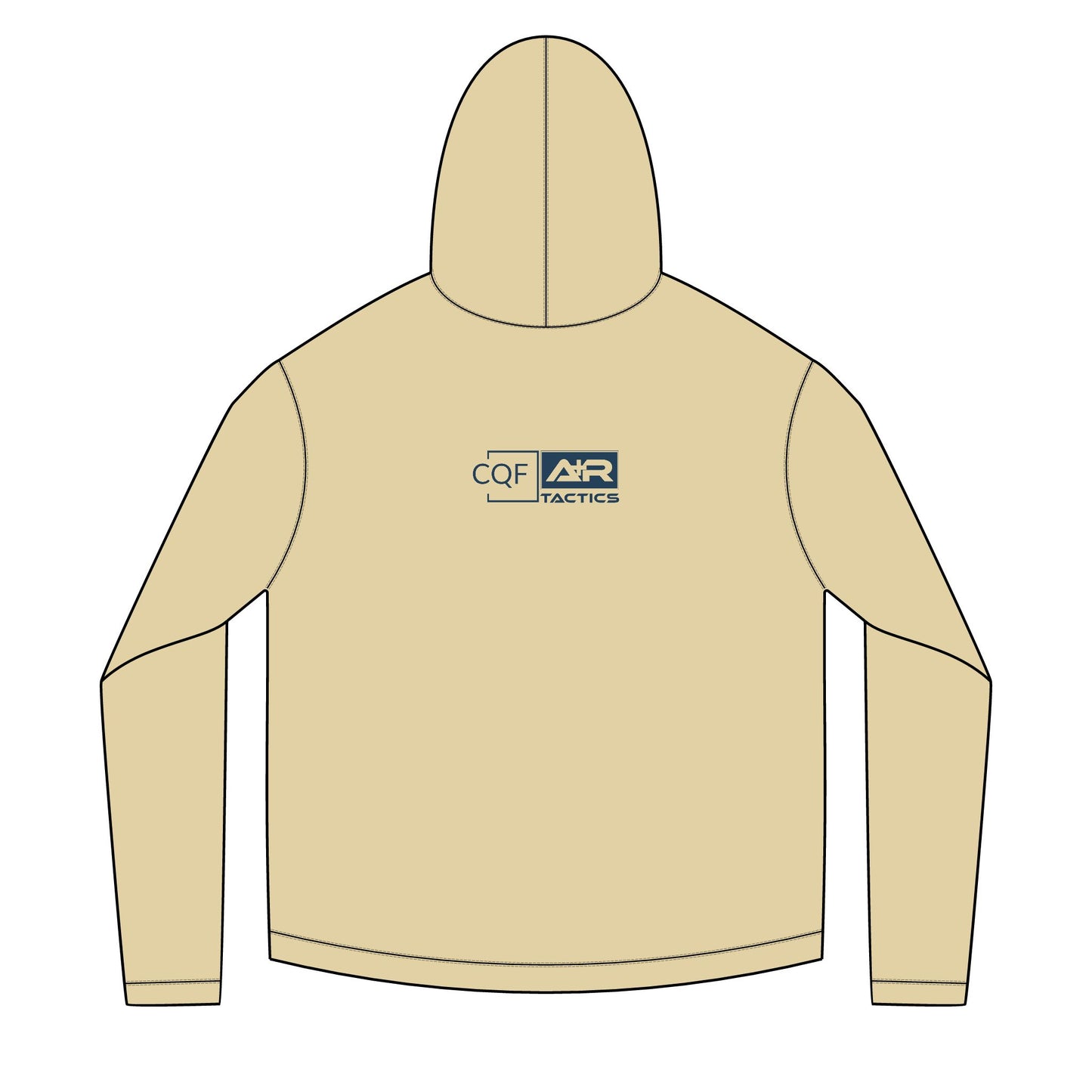 CQF x A+R Tactics Solar Logo Hoodie, Navy Logo