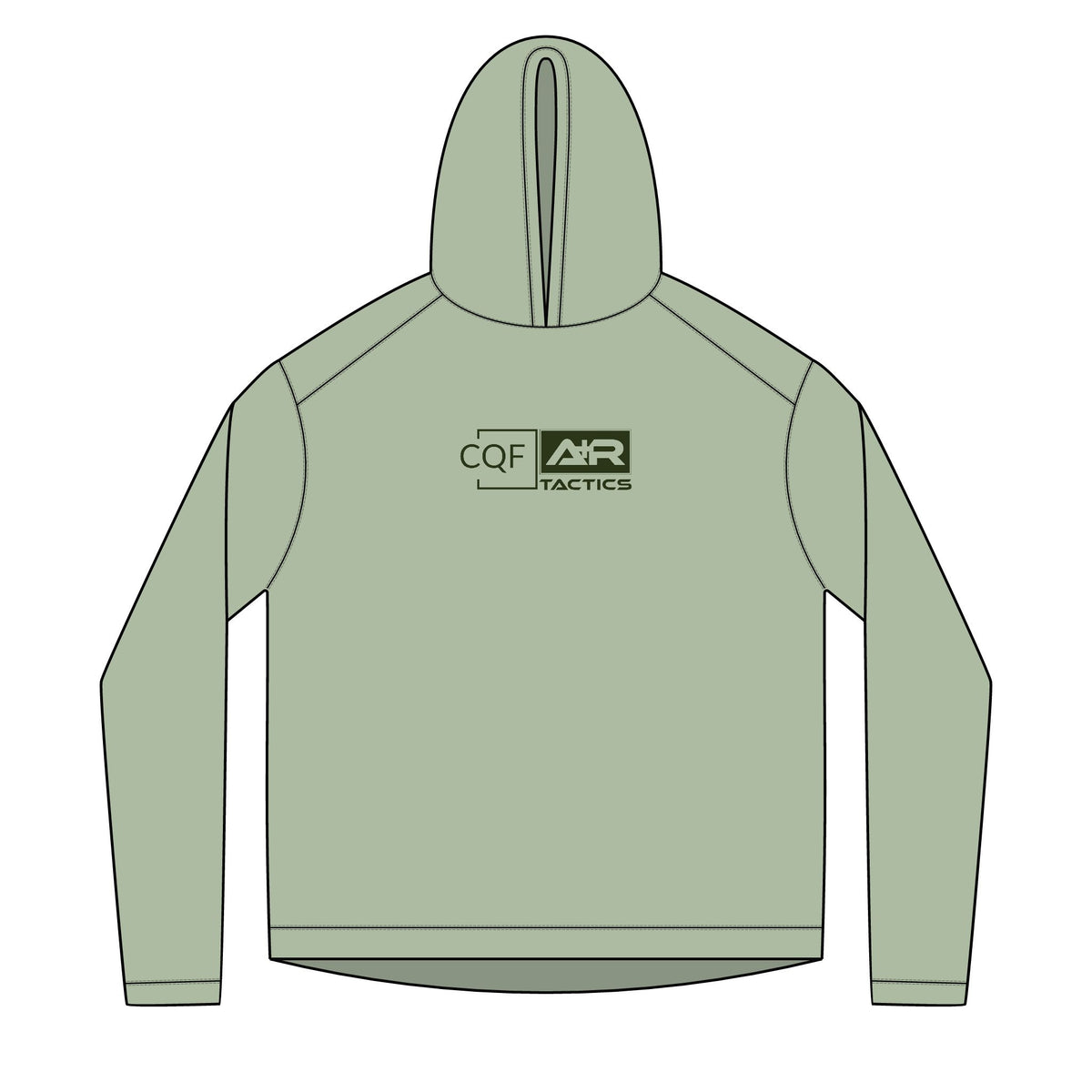 CQF x A+R Tactics Solar Hoodie, Deep Green Logo