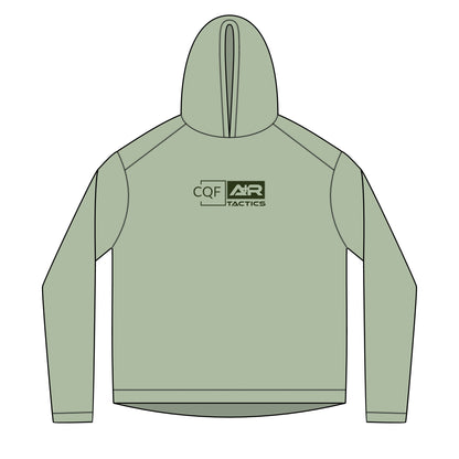 CQF x A+R Tactics Solar Hoodie, Deep Green Logo