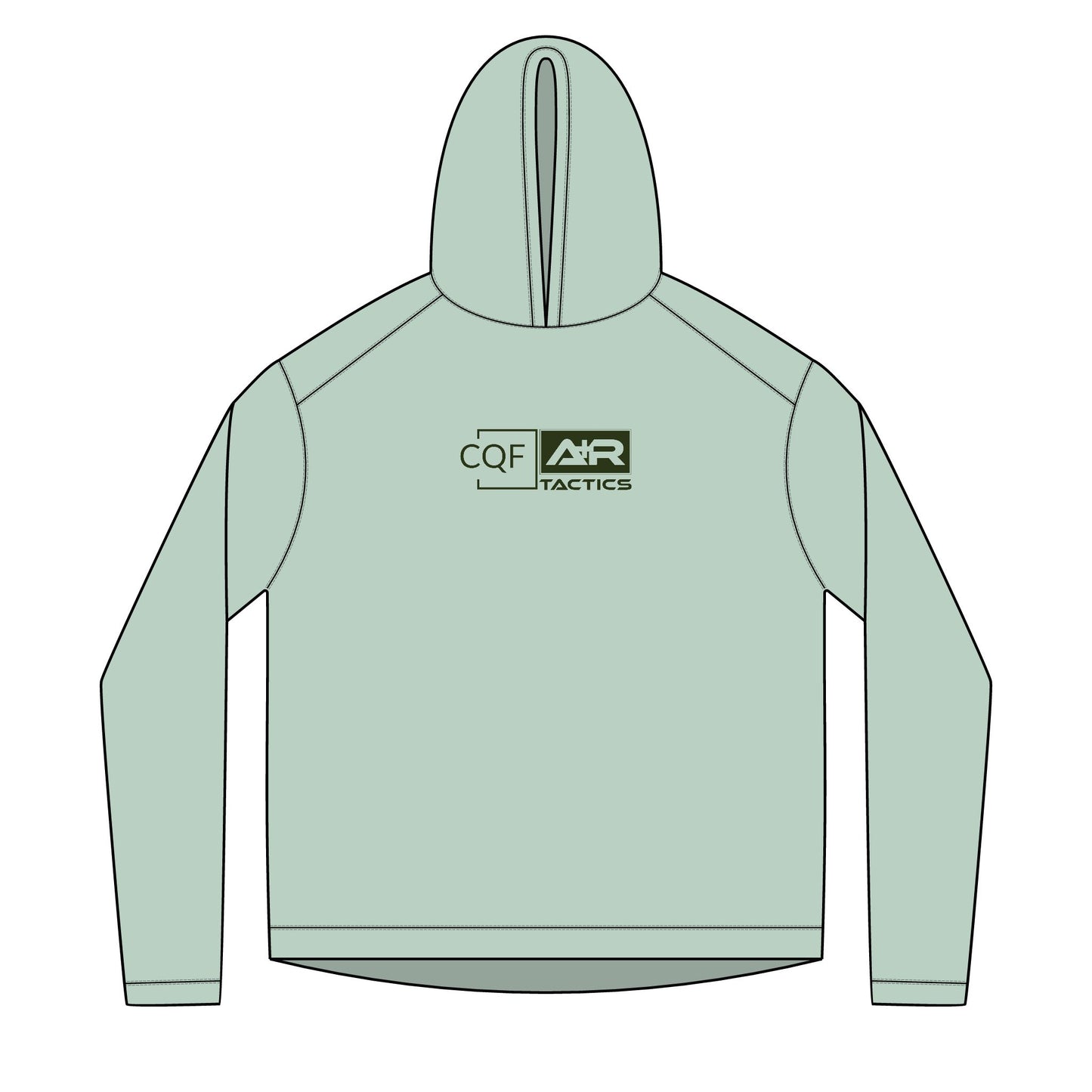 CQF x A+R Tactics Solar Hoodie, Deep Green Logo