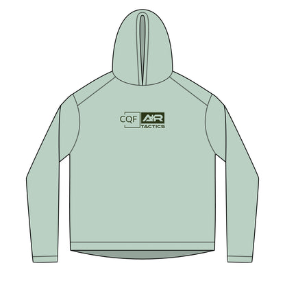 CQF x A+R Tactics Solar Hoodie, Deep Green Logo