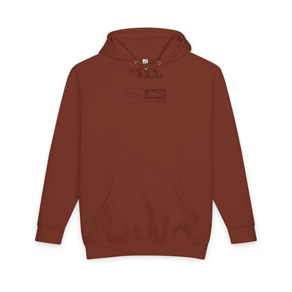 CQF × A+R Tactics Premium Heavyweight Hoodie | Brick Red