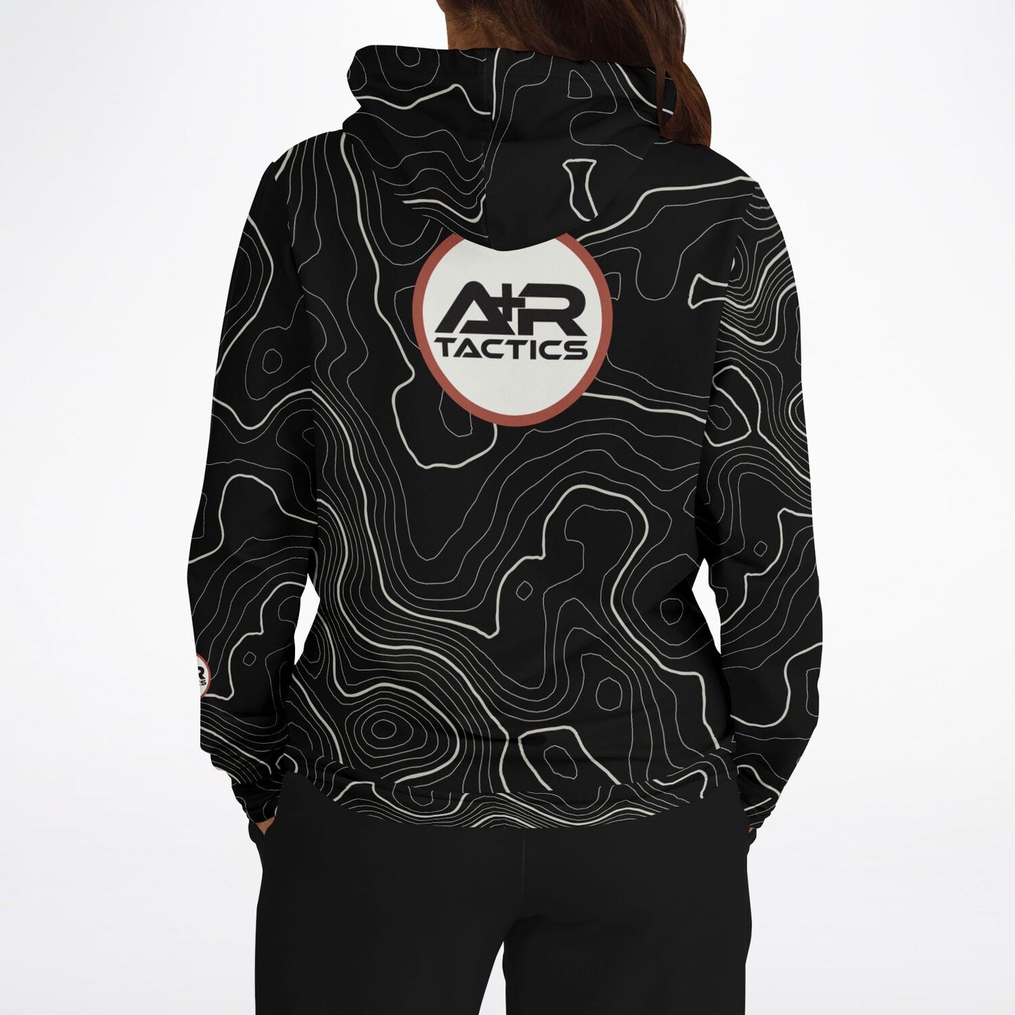 Topographical Print Hoodie