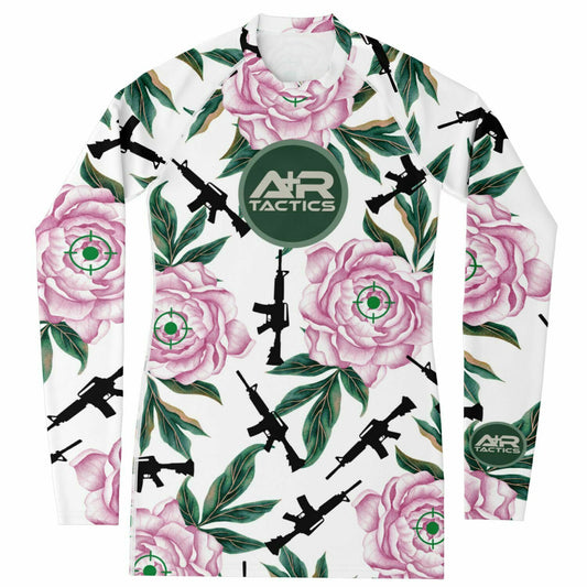 Peonies and Rifles Womens Rashguard