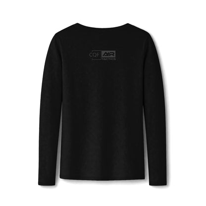 CQF x A+R Tactics Women's Long Sleeve Logo Tee, Graphite Logo