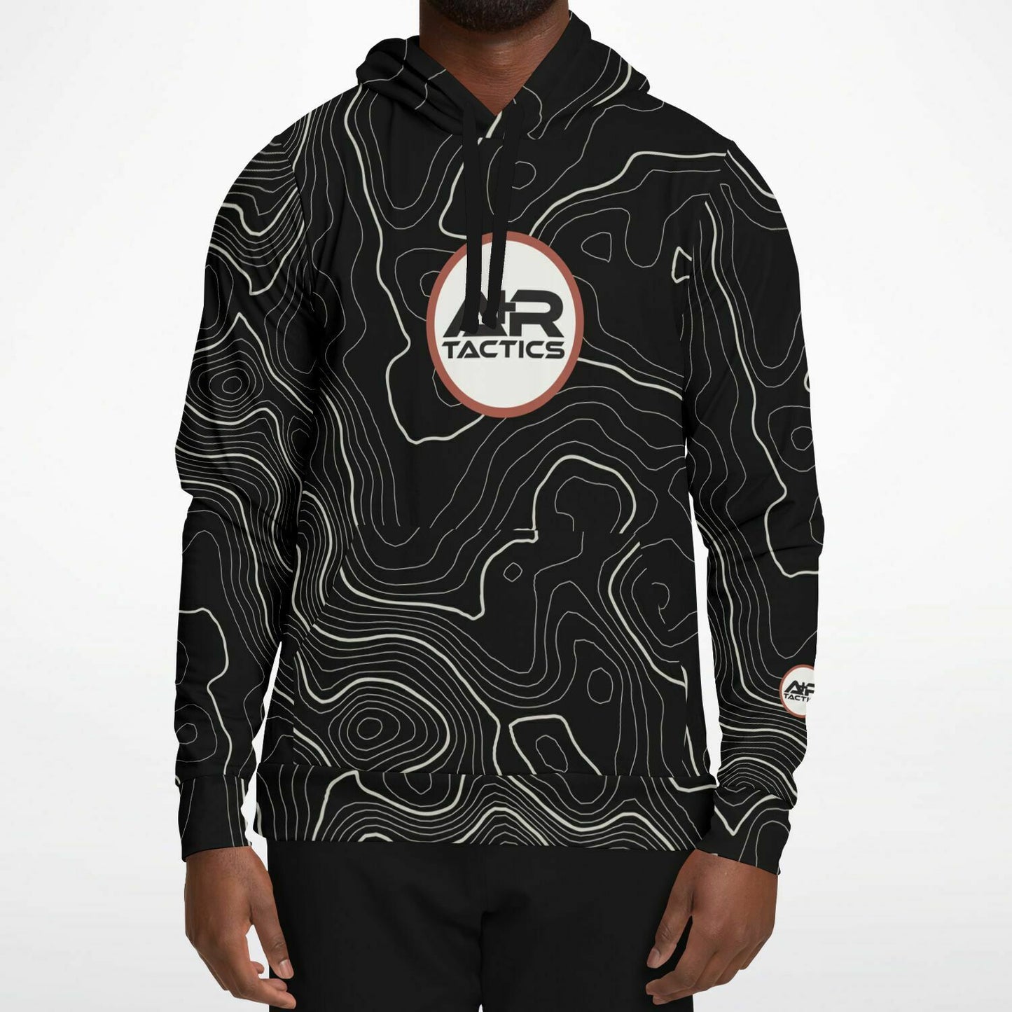 Topographical Print Hoodie