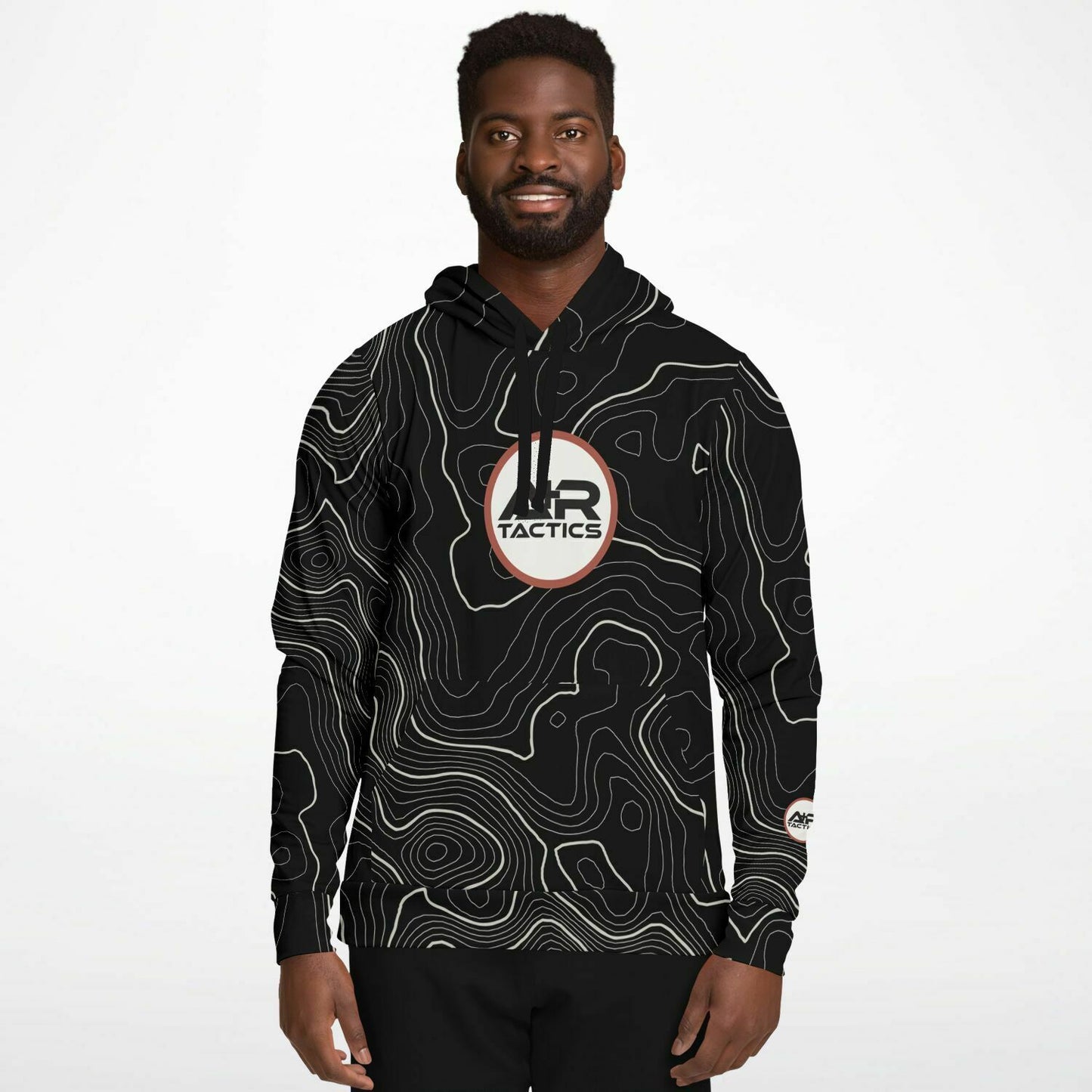 Topographical Print Hoodie