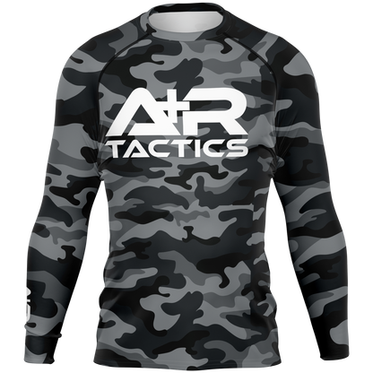 A+R Tactics Logo Mens Rashguard, Black Multicam