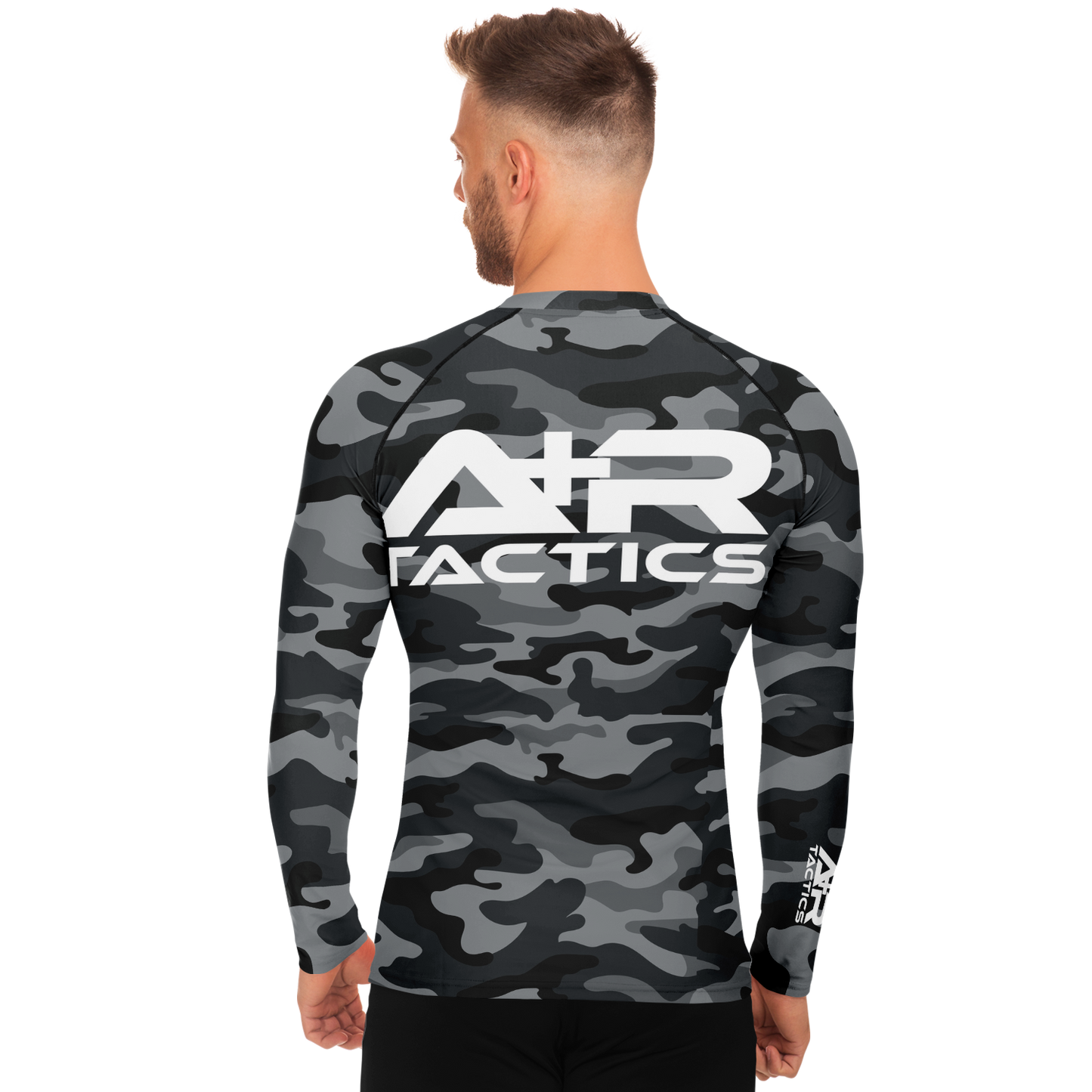 A+R Tactics Logo Mens Rashguard, Black Multicam